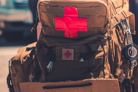 Defender boxes Humanitarian aid